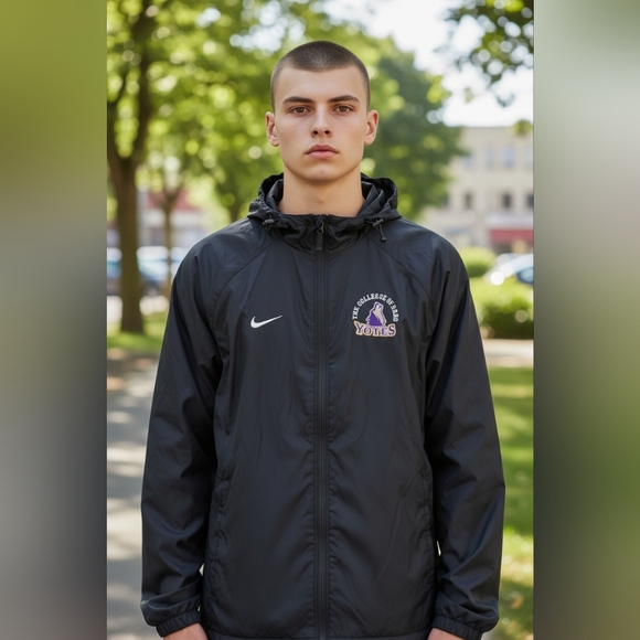 Nike Other - EUC NIKE/ The College of Idaho Sz. XL Black Mesh Lined Windbreaker